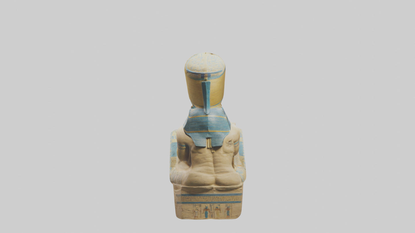 Ramses II statue model VR / AR / low-poly