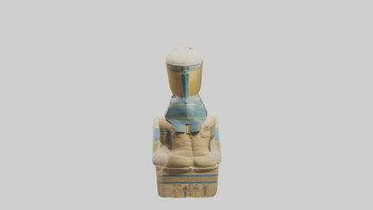 Ramses II statue model VR / AR / low-poly