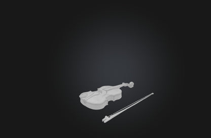 3D model Rare Antique Violin VR / AR / low-poly