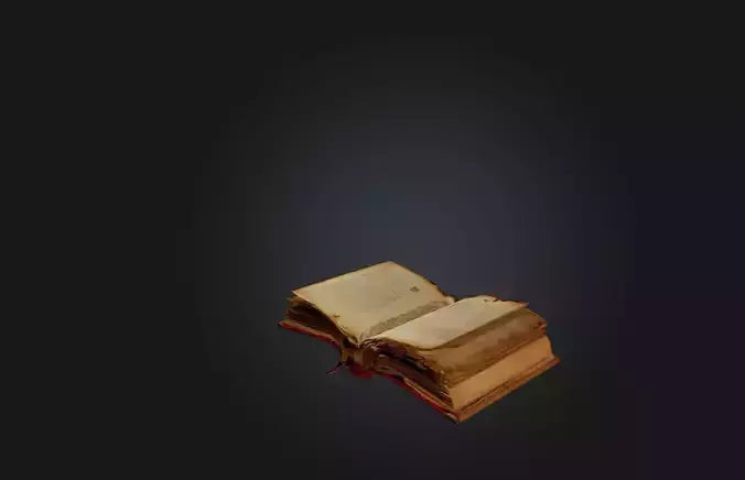 3D model Rare Manuscript or Book VR / AR / low-poly