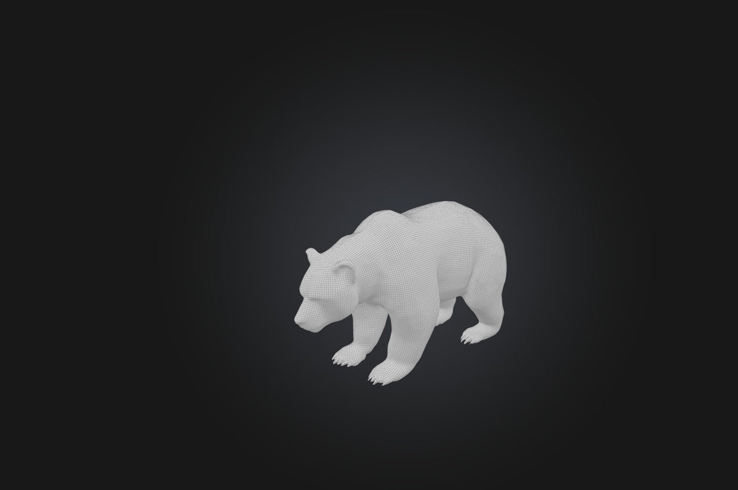 3D model Realistic Bear VR / AR / low-poly