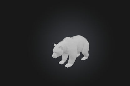 3D model Realistic Bear VR / AR / low-poly