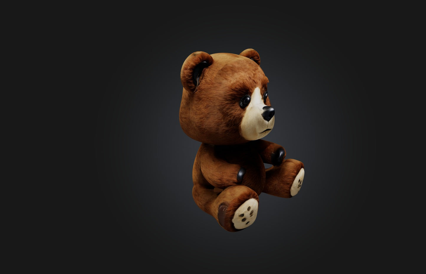 3D model Realistic Bear Toy VR / AR / low-poly