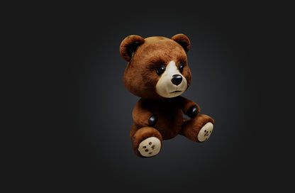 3D model Realistic Bear Toy VR / AR / low-poly