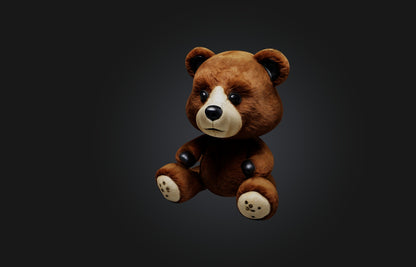 3D model Realistic Bear Toy VR / AR / low-poly
