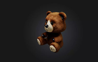 3D model Realistic Bear Toy VR / AR / low-poly