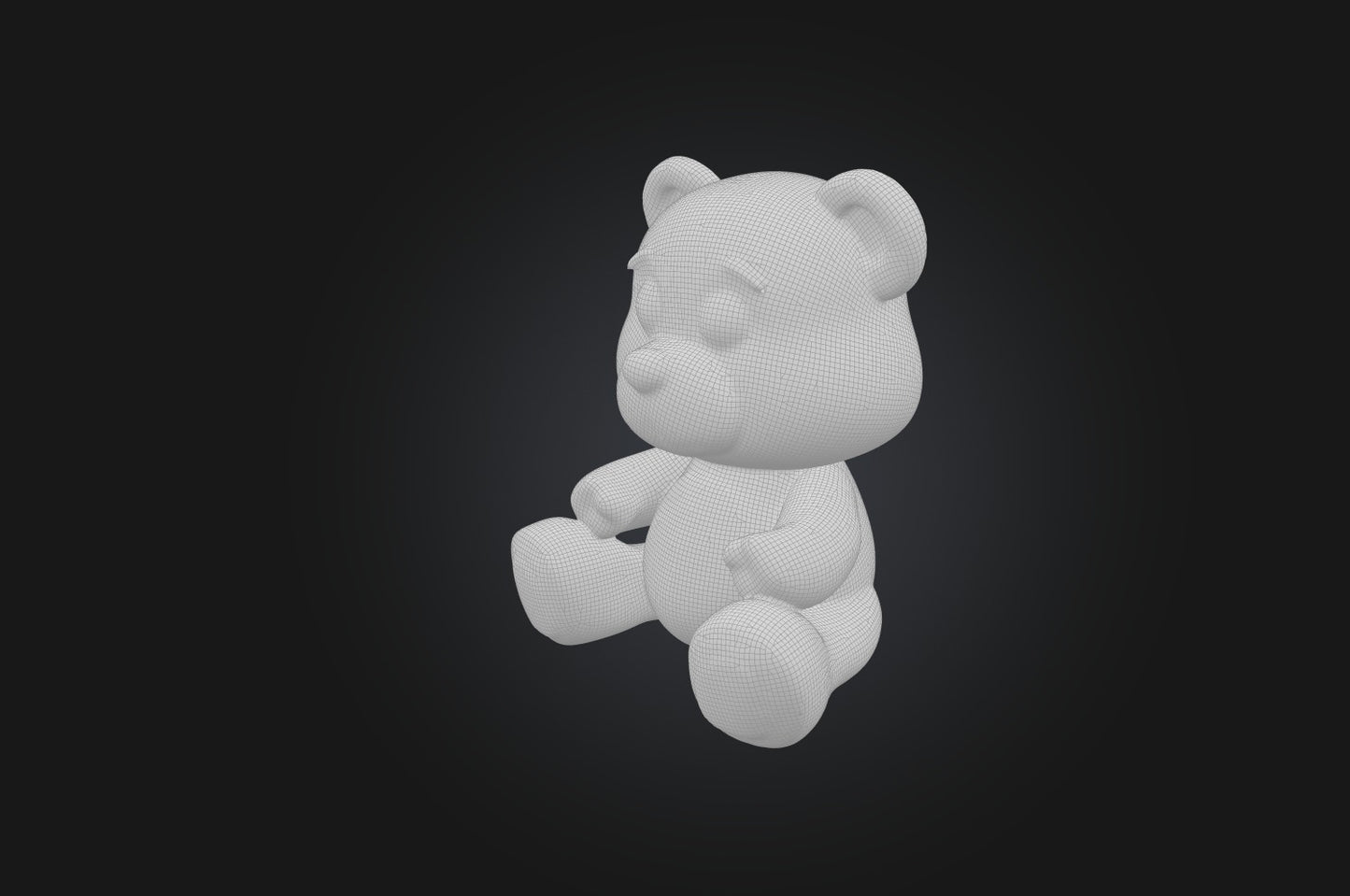 3D model Realistic Bear Toy VR / AR / low-poly