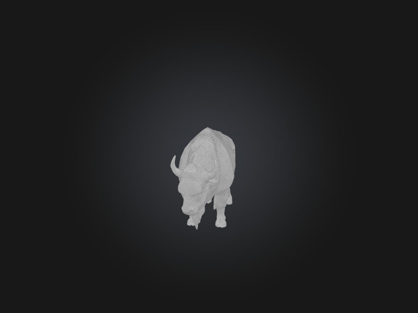 3D model Realistic Bleeding Bison Model VR / AR / low-poly