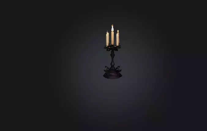 3D model Realistic Candle Holder VR / AR / low-poly