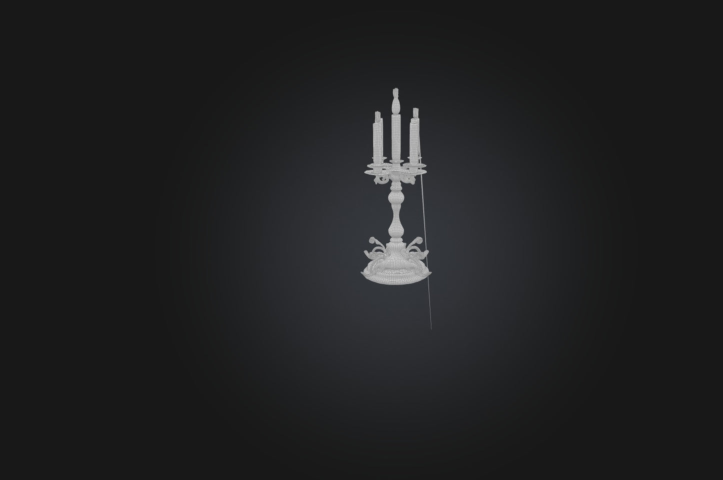 3D model Realistic Candle Holder VR / AR / low-poly