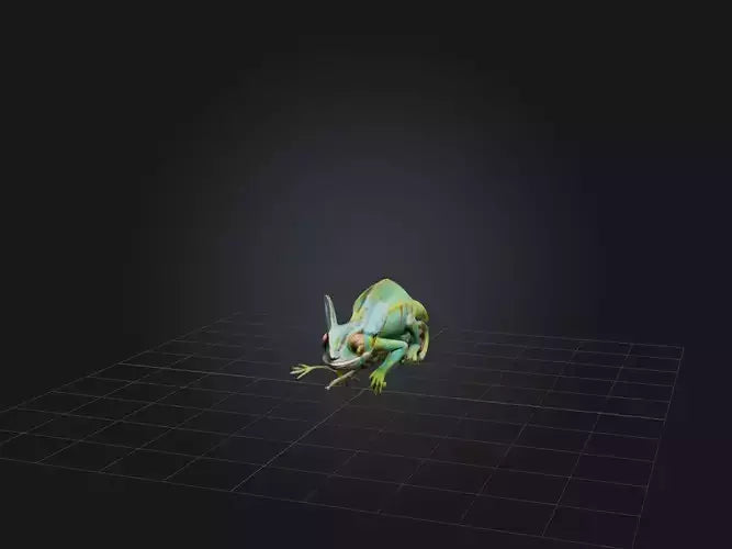 3D model Realistic Chameleon Model VR / AR / low-poly