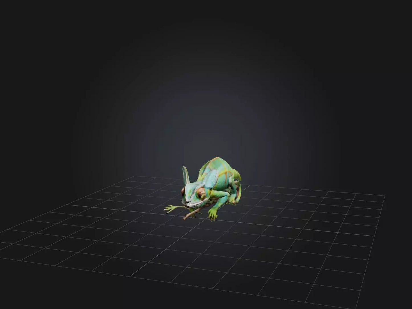 3D model Realistic Chameleon Model VR / AR / low-poly