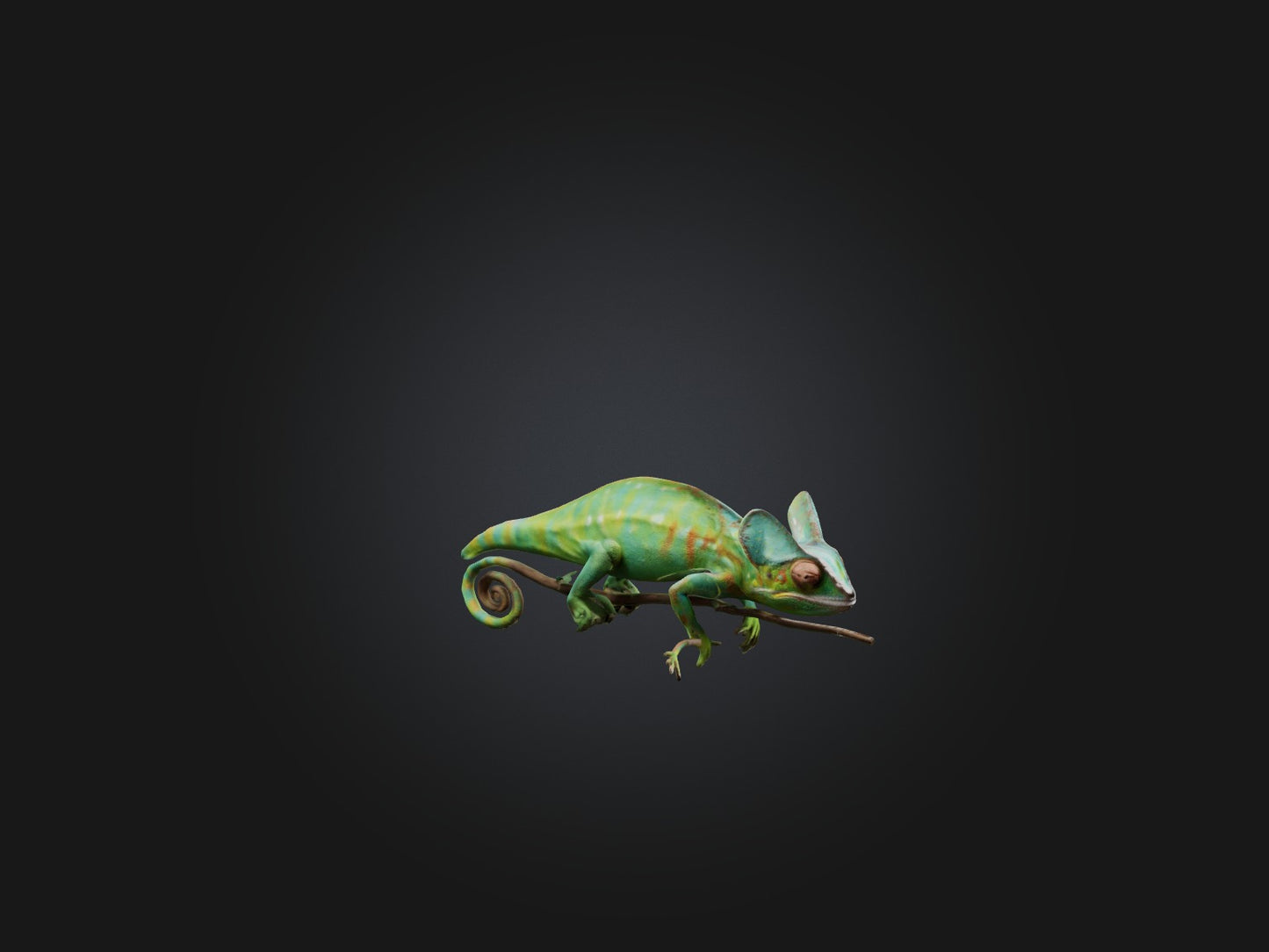 3D model Realistic Chameleon Model VR / AR / low-poly