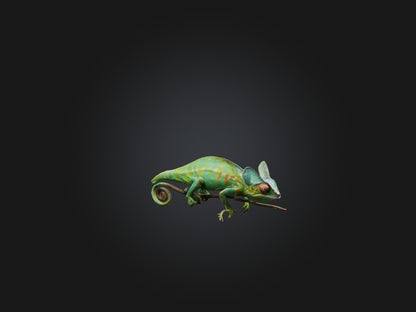 3D model Realistic Chameleon Model VR / AR / low-poly