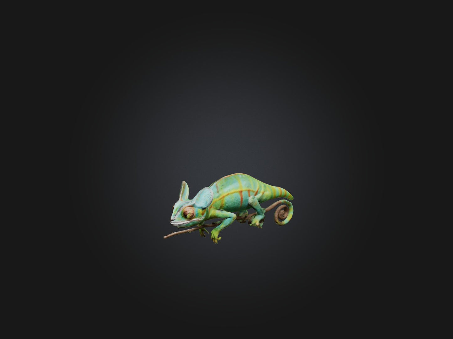 3D model Realistic Chameleon Model VR / AR / low-poly