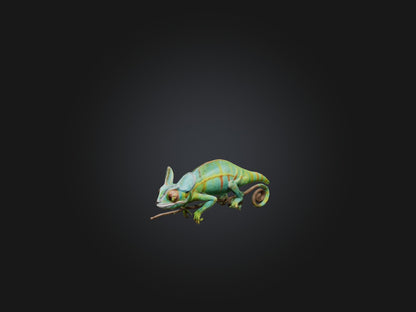 3D model Realistic Chameleon Model VR / AR / low-poly