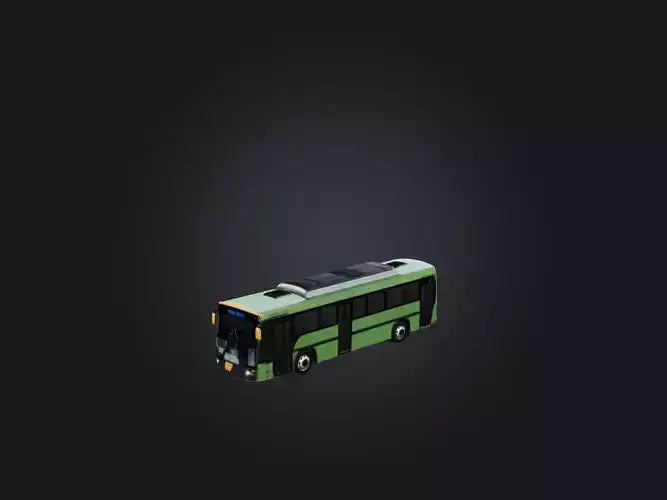 3D model Realistic City Bus Model VR / AR / low-poly