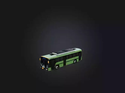 3D model Realistic City Bus Model VR / AR / low-poly