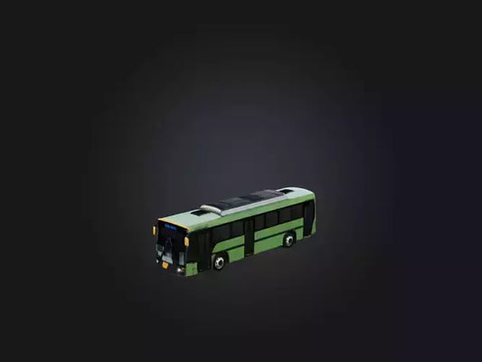 3D model Realistic City Bus Model VR / AR / low-poly