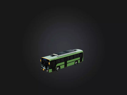 3D model Realistic City Bus Model VR / AR / low-poly
