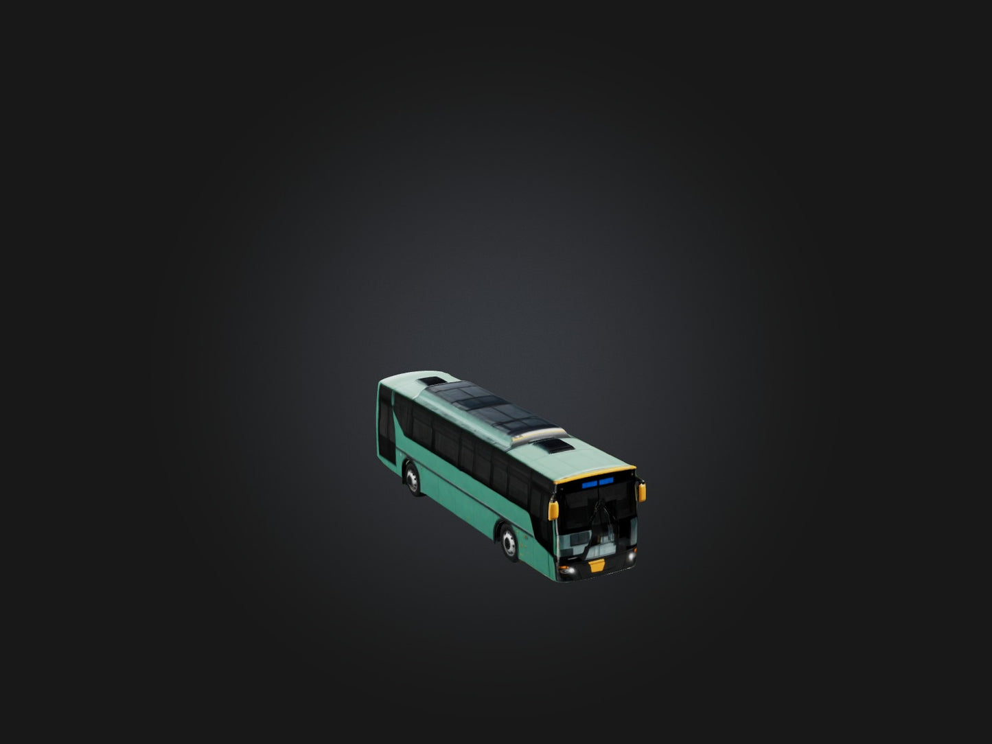 3D model Realistic City Bus Model VR / AR / low-poly