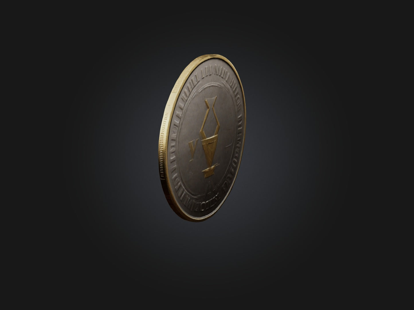 3D model Realistic Coin Model VR / AR / low-poly