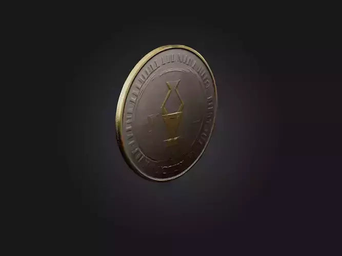 3D model Realistic Coin Model VR / AR / low-poly