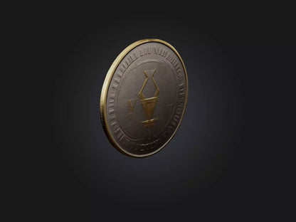 3D model Realistic Coin Model VR / AR / low-poly