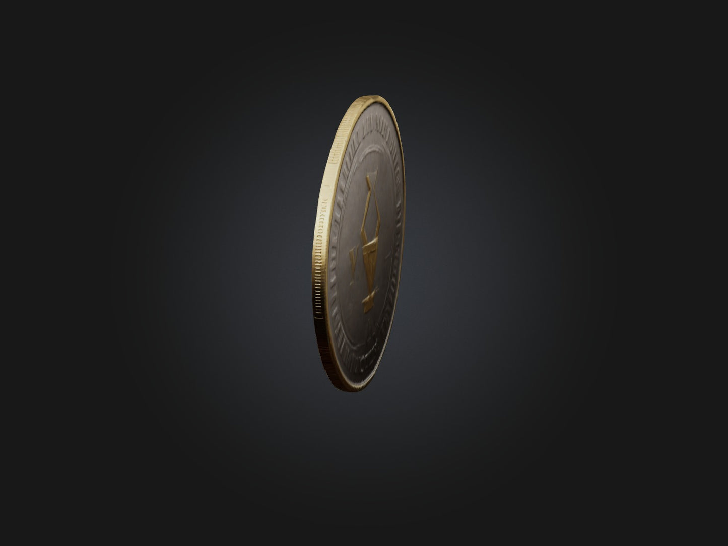 3D model Realistic Coin Model VR / AR / low-poly