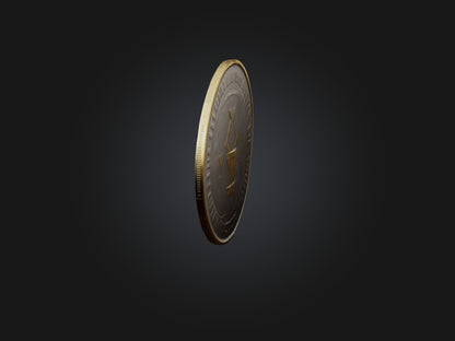 3D model Realistic Coin Model VR / AR / low-poly