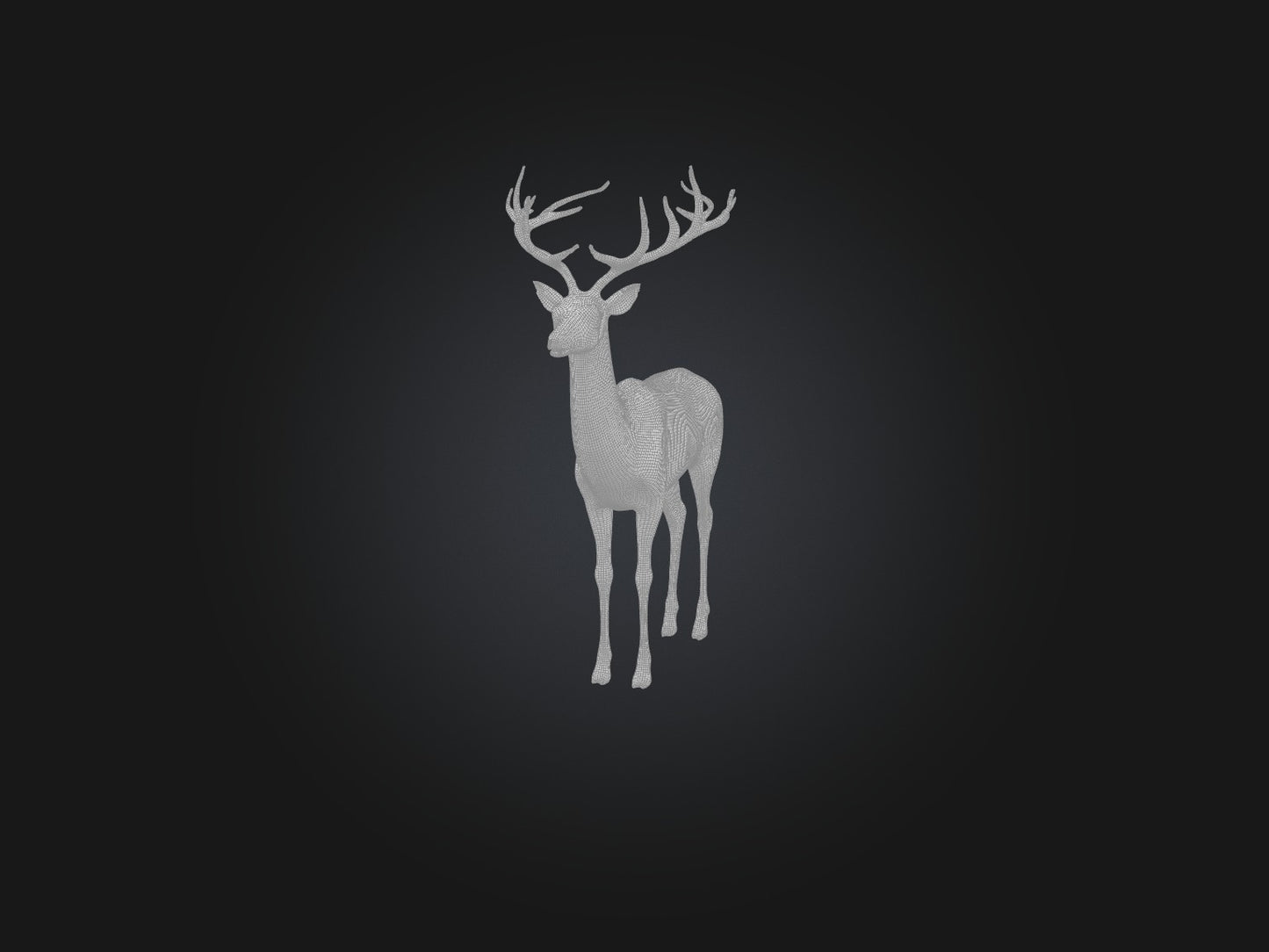 3D model Realistic Deer Model VR / AR / low-poly