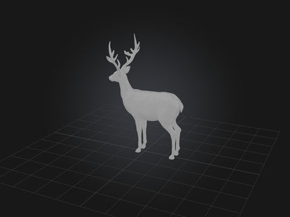 3D model Realistic Deer Model VR / AR / low-poly
