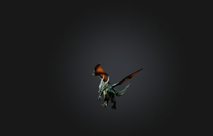 3D model Realistic Dragon VR / AR / low-poly