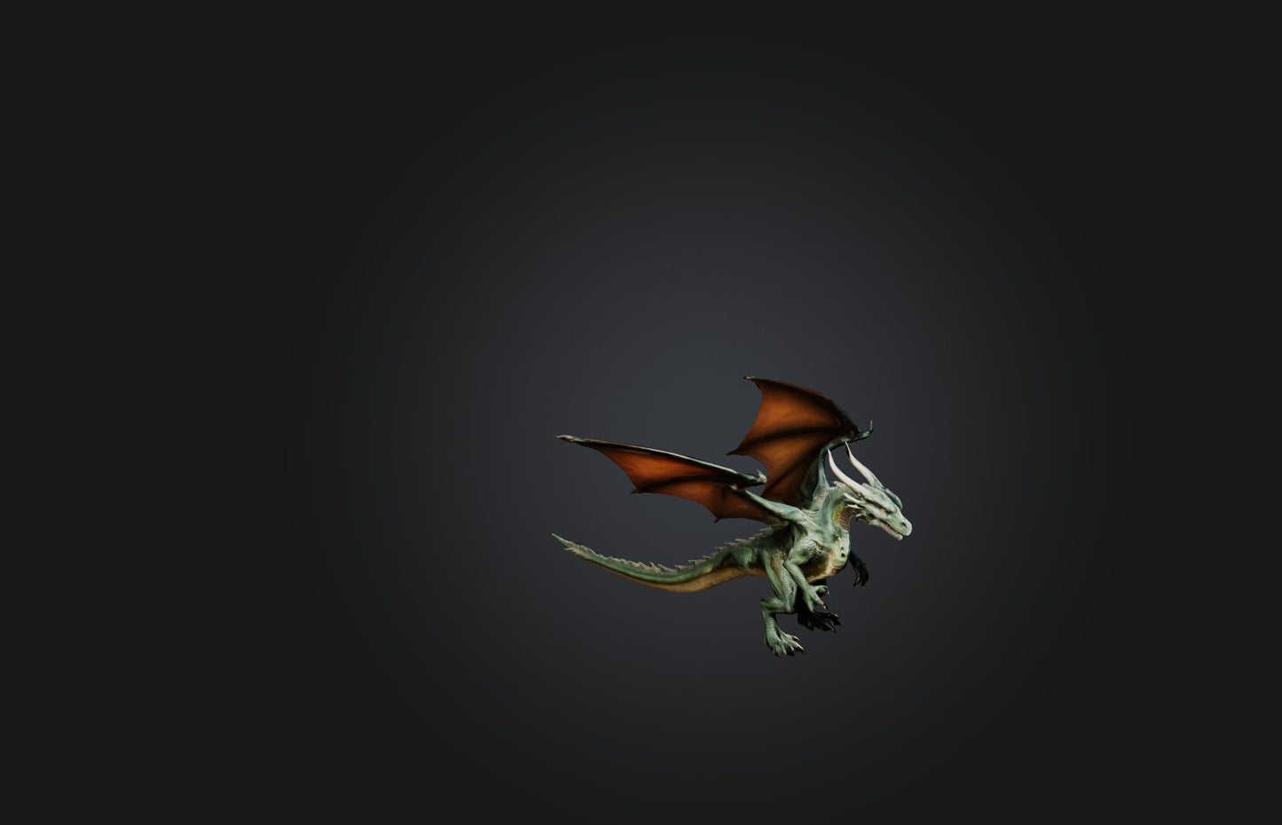 3D model Realistic Dragon VR / AR / low-poly