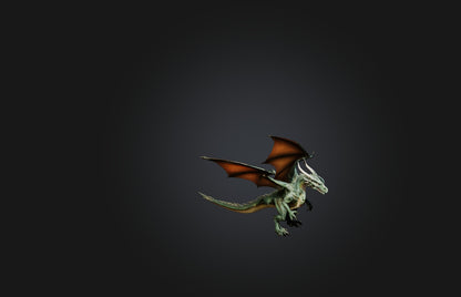3D model Realistic Dragon VR / AR / low-poly