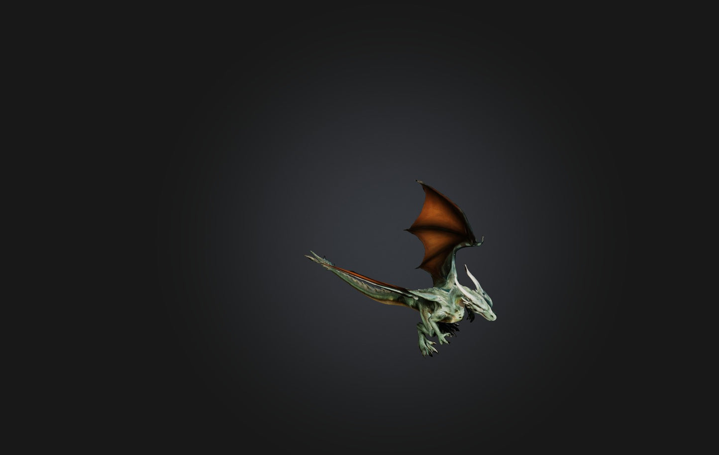 3D model Realistic Dragon VR / AR / low-poly