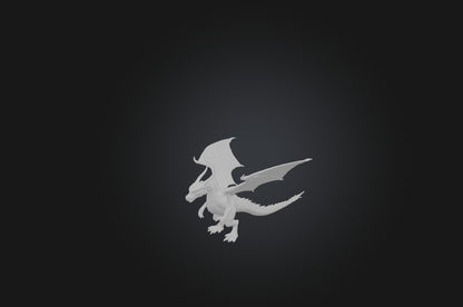 3D model Realistic Dragon VR / AR / low-poly