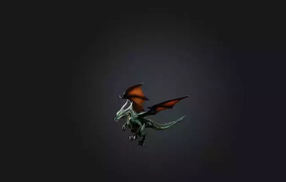 3D model Realistic Dragon VR / AR / low-poly