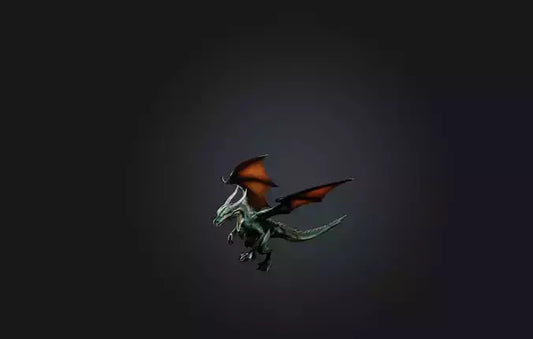 3D model Realistic Dragon VR / AR / low-poly