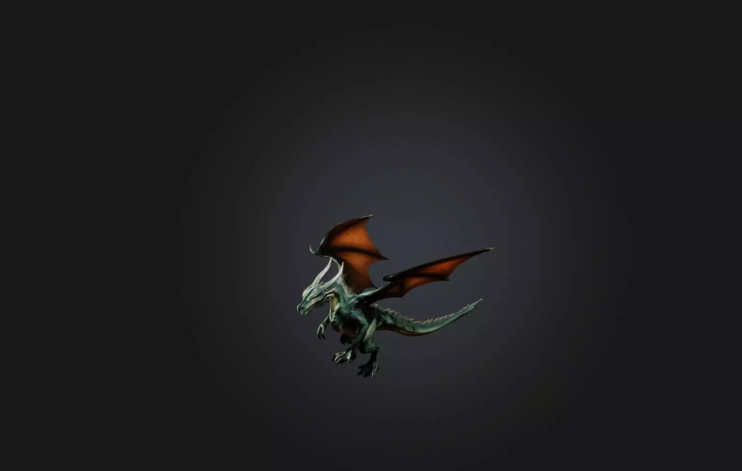 3D model Realistic Dragon VR / AR / low-poly
