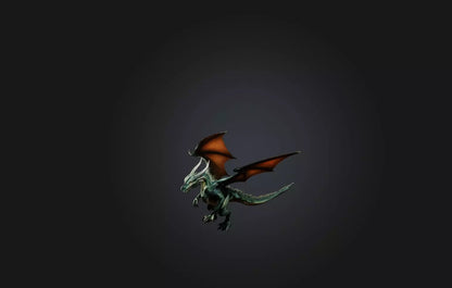 3D model Realistic Dragon VR / AR / low-poly