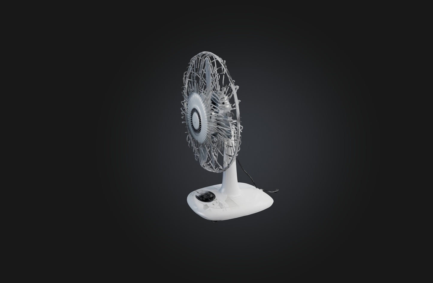 3D model Realistic Electric Fan VR / AR / low-poly
