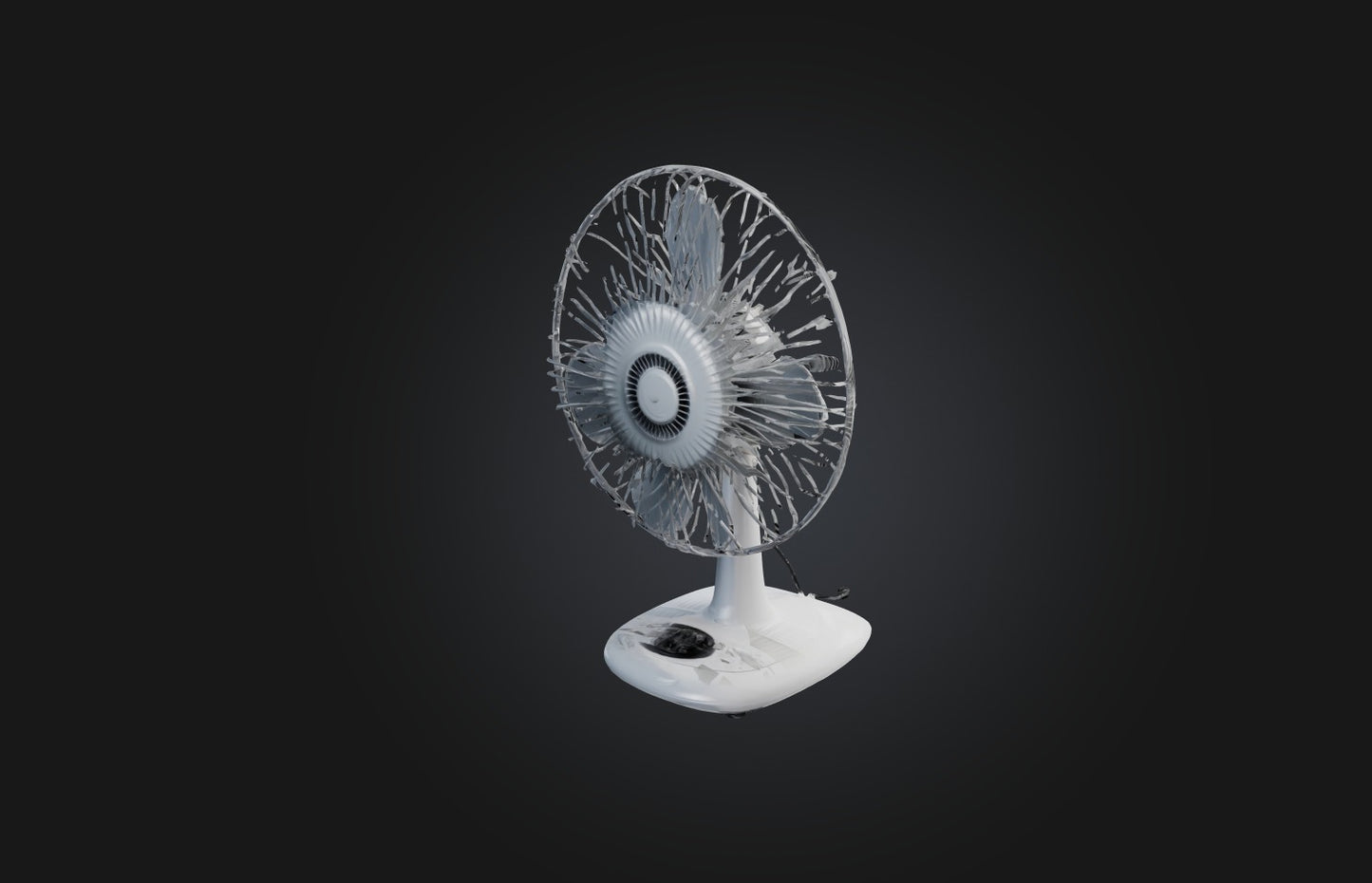 3D model Realistic Electric Fan VR / AR / low-poly
