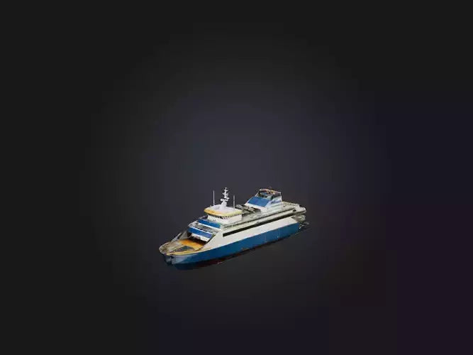 3D model Realistic Ferry Model VR / AR / low-poly