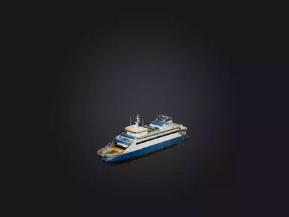 3D model Realistic Ferry Model VR / AR / low-poly