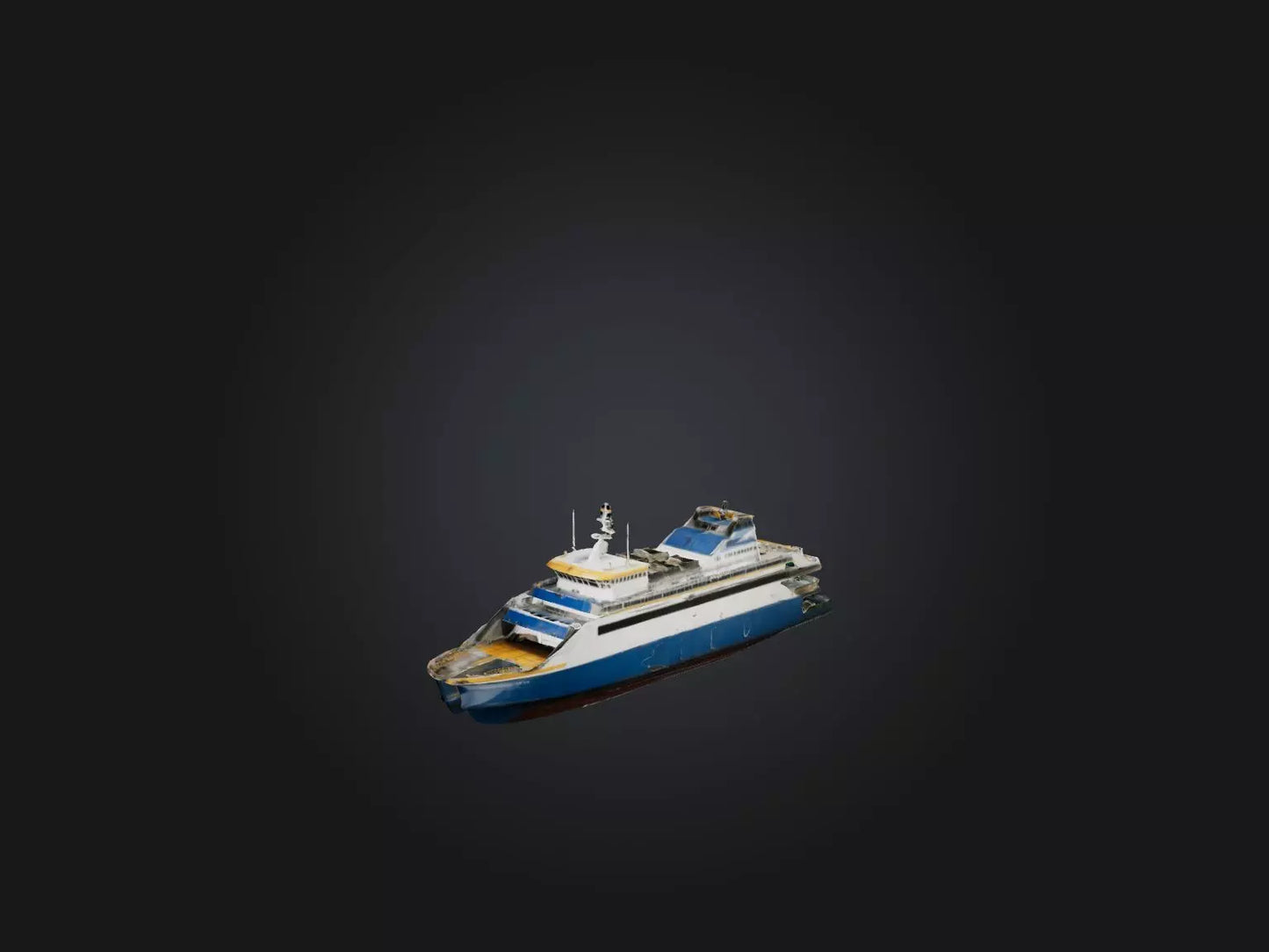 3D model Realistic Ferry Model VR / AR / low-poly