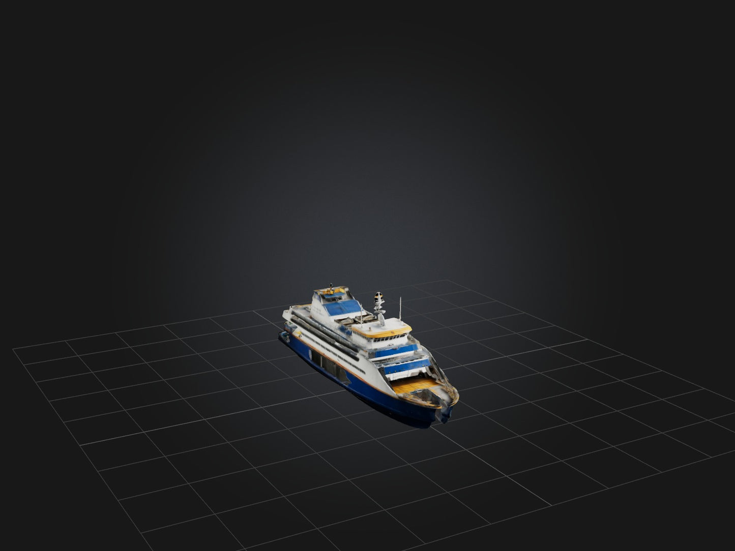 3D model Realistic Ferry Model VR / AR / low-poly