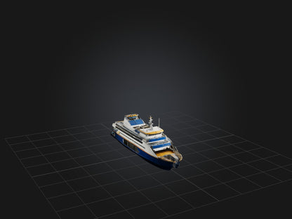 3D model Realistic Ferry Model VR / AR / low-poly