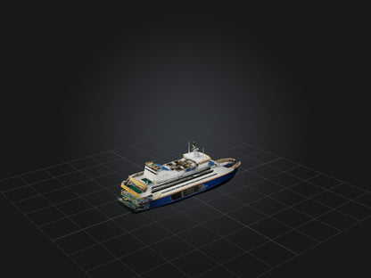 3D model Realistic Ferry Model VR / AR / low-poly