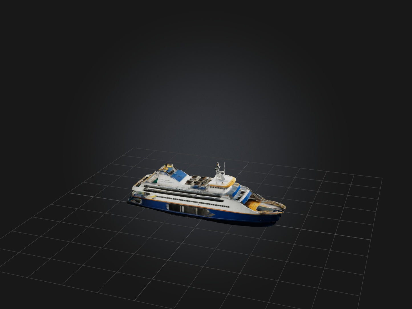 3D model Realistic Ferry Model VR / AR / low-poly